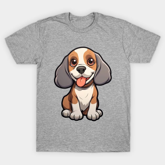 Cartoon Cute Kawaii Beagle T-Shirt by SimplyIdeas